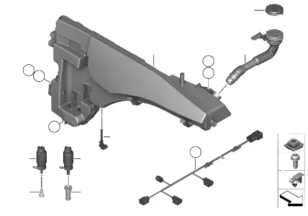 Depósito sistema lavagem vidros/faróis