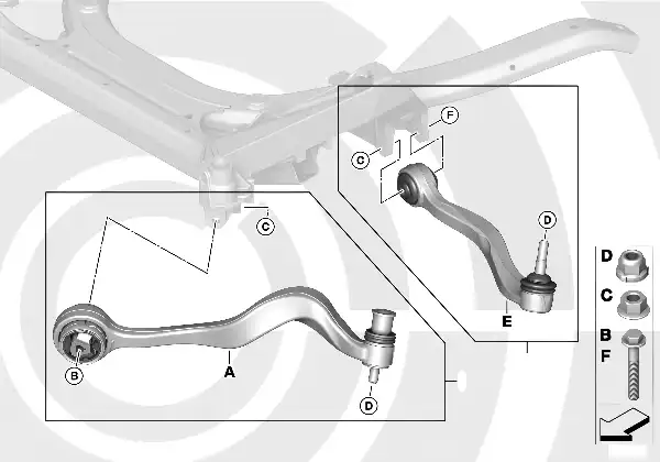 Kit repar. Tirantes tens. e braço susp.