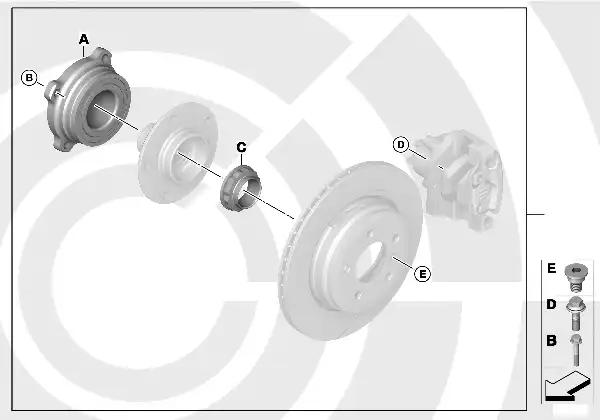Kit reparação rolamento da roda tras.