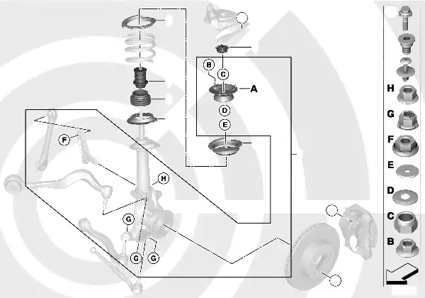 Kit de reparação Suporte de apoio
