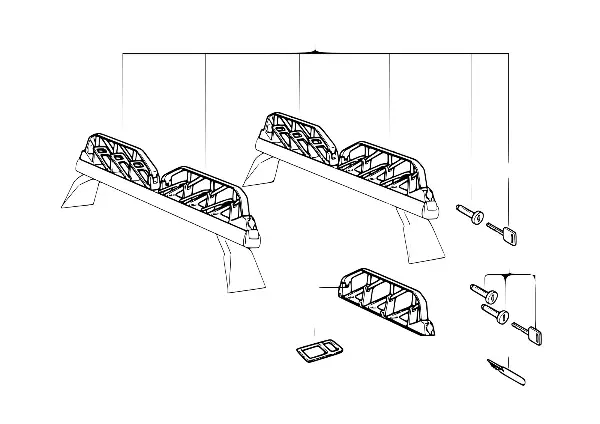 Porta-esquis série, p/ 6 pares esquis