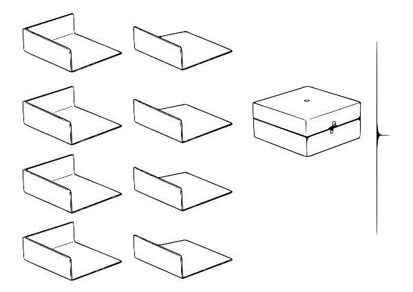 Caixa do compartimento da mala Multifix"