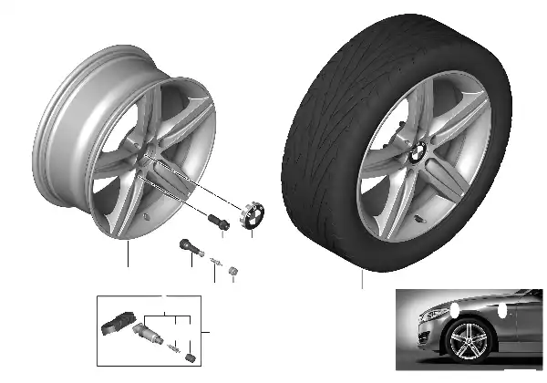 Jante LL BMW raios em estrela 379