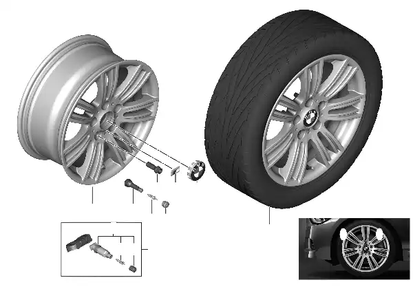 Jante LL BMW Raio estrela M 383 - 17''