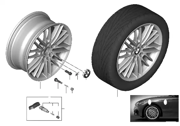Jante LL BMW Raio duplo M 460 - 17''