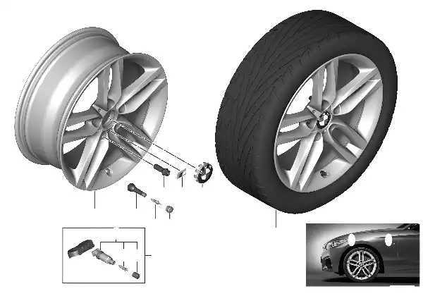 Jante LL BMW Raio duplo M 461 - 18''