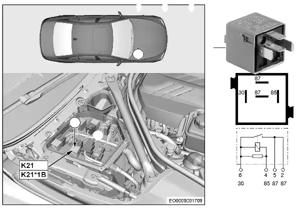 Relé bomba óleo caixa velocidades K21
