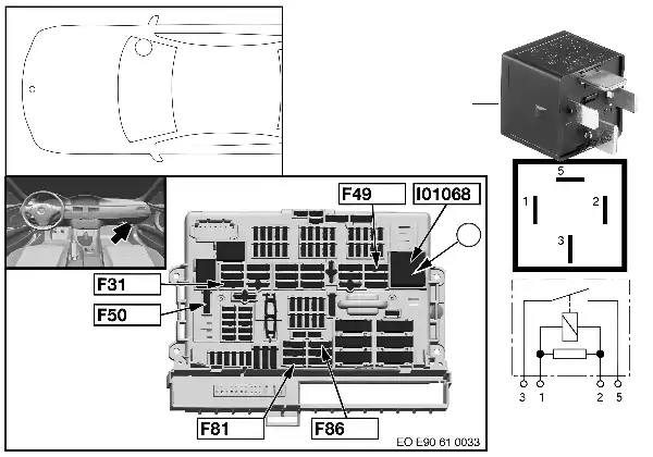 Relé borne 30 ligado I01068