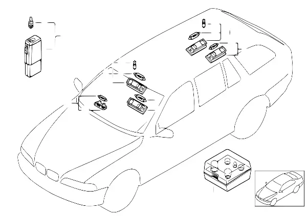 Luzes diversas/kit lâmpadas sobressel.