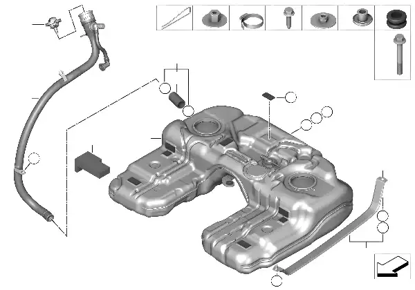 Depósito de combustível/peças adicionais