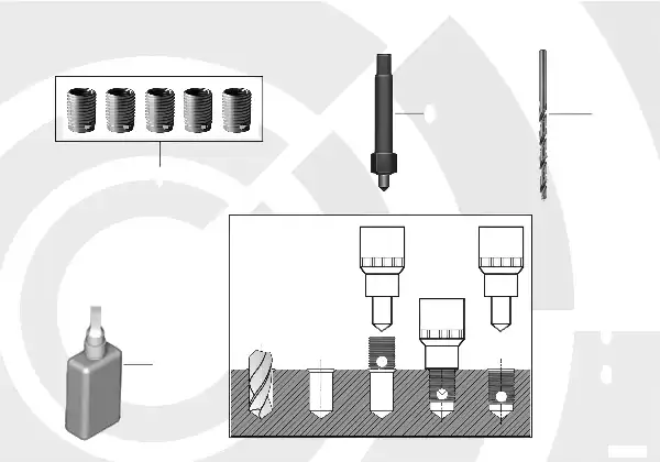 Kit reparação Rep. roscas painel fino