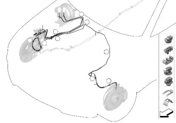 Tubo de travão dianteiro