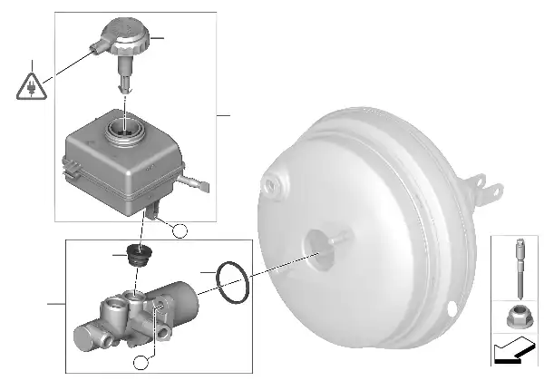Bomba principal travão/depósito compens.