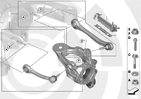 Kit repar. Tirante Braço de suspensão