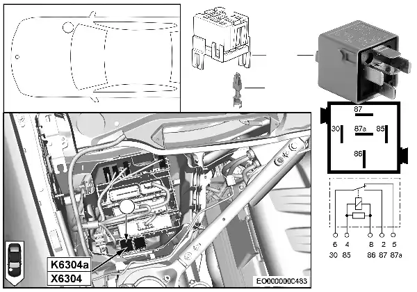 Relé Bomba de ar secundário K6304a
