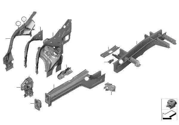 Cava da roda/apoio do motor