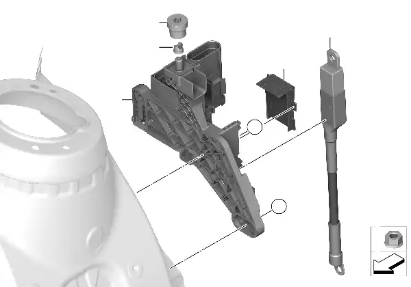 Terminal B+ compartimento do motor