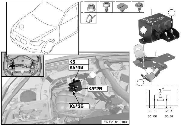 Relé ventilador elétrico motor 850W K5