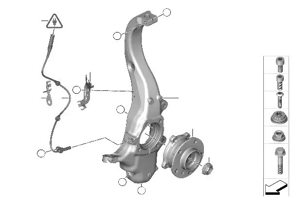 Apoio oscilante/rolamento roda dianteira