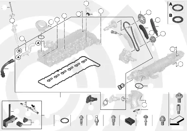 Kit rep. corrente dist. aberta em cima