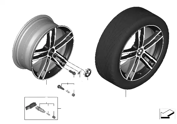 BMW li.le.roda M raio duplo 719 - 18"