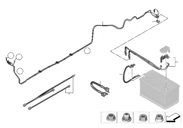 Cabo da bateria/cabo da massa