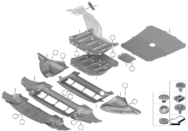 Blindagem do compartimento do motor