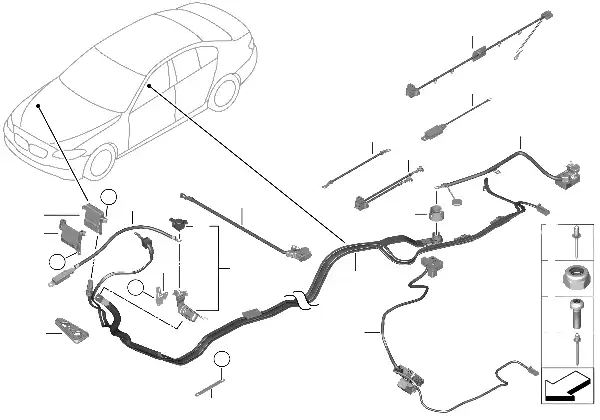 Cabo da bateria/cabo da massa