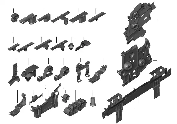 Suportes de cabos diversos