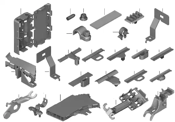 Suportes de cabos diversos
