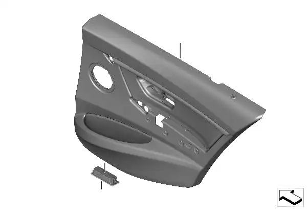 Revestimento da porta traseira