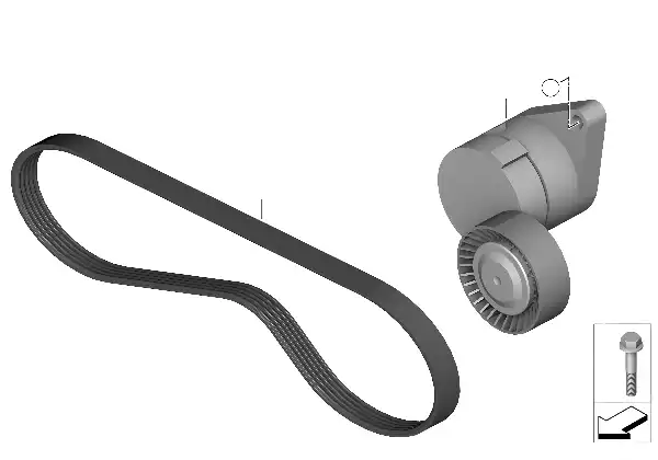 Transmissão por correia-compressor AC