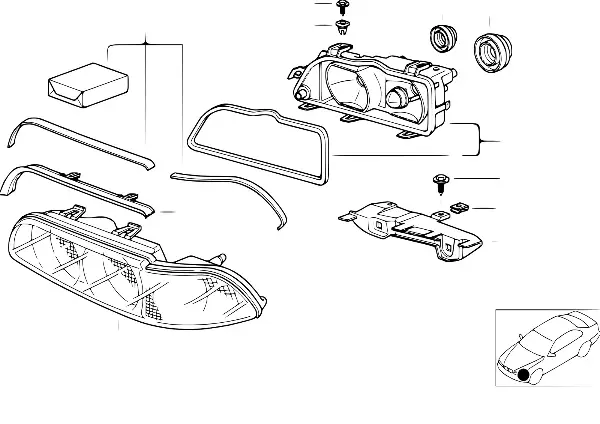 Peças individuais farol luz de xénon